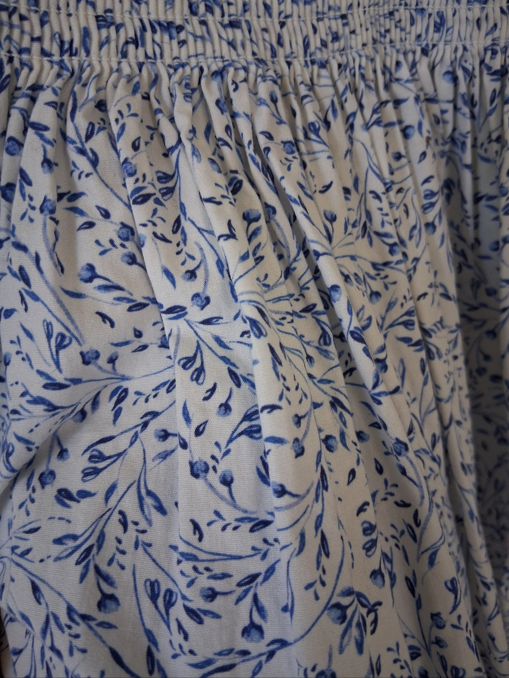 H&M White & Blue Floral Dress Cotton - Picture 3 of 6